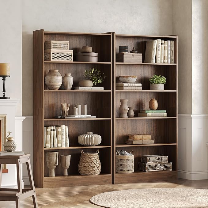 LITTLE TREE 72-Inch Tall Bookcase, 6-Tier Wooden Large Bookshelf, Wide Bookcase - Image 7