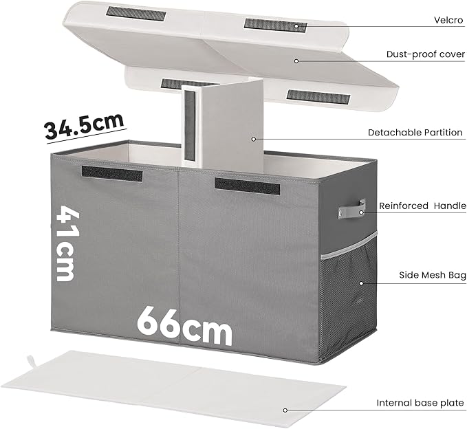 80L Large Toy Storage Box with Lid, Large Toy Box Chest - Image 3