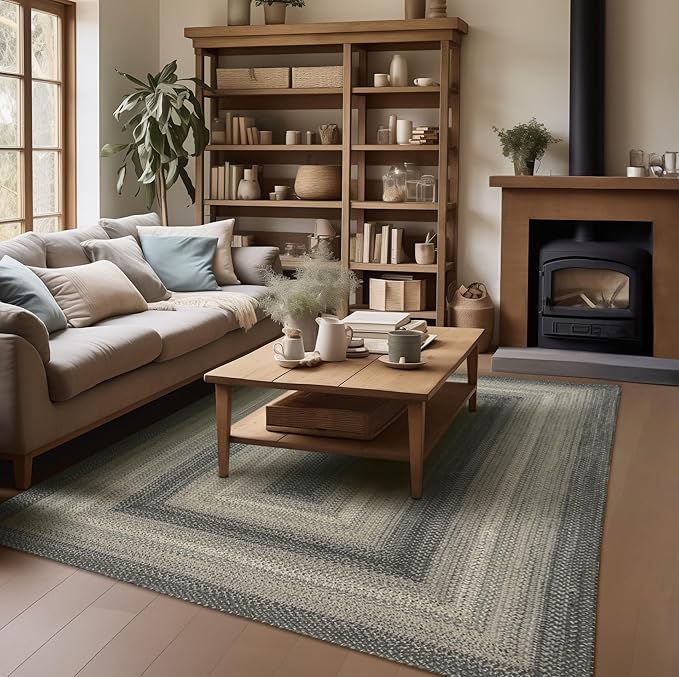 Homespice Flint Hill Braided Area Rug 6x9' by Homespice