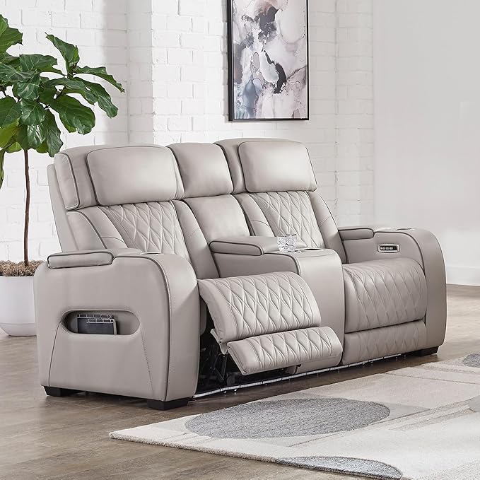 Signature Design by Ashley Boyington Contemporary Leather Match Power Reclining - Image 2