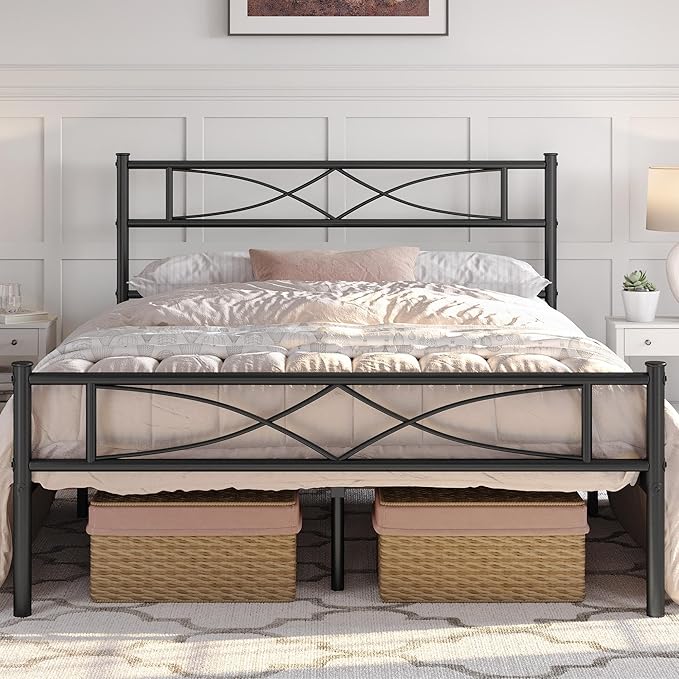 Yaheetech Metal Queen Platform Bed Frames Mattress Foundation by Yaheetech