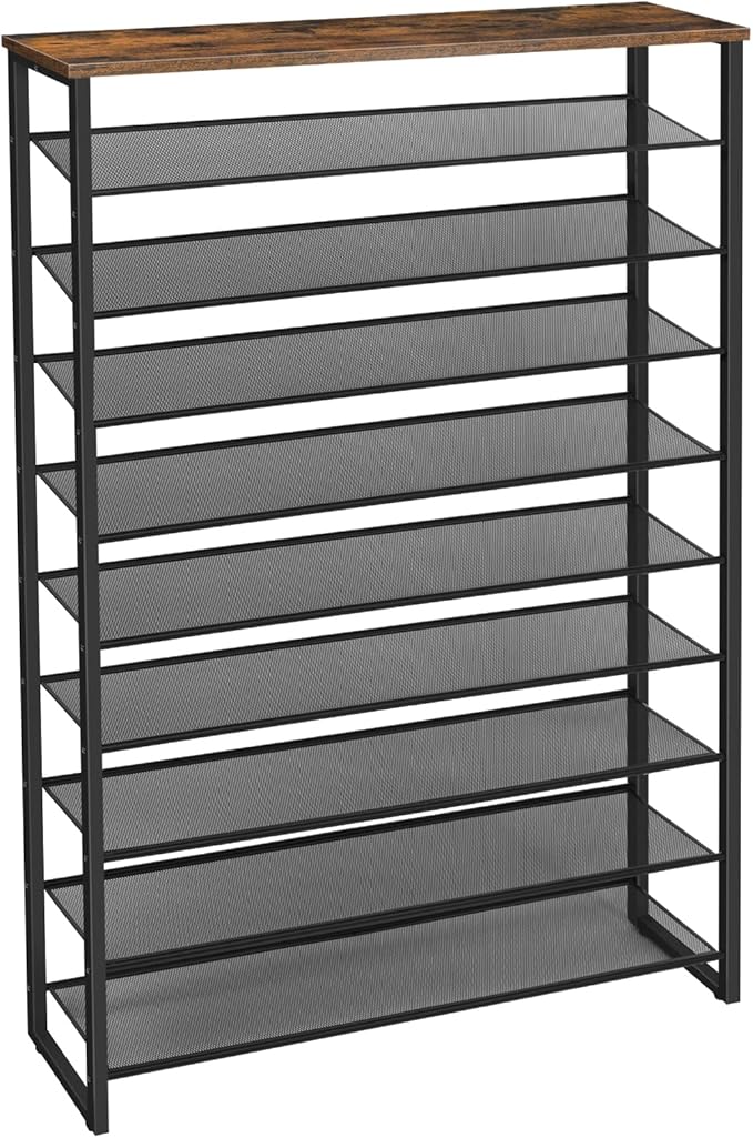 HOOBRO 10-Tier Shoe Rack, 39.4" L Shoe Storage Organizer, Large Capacity Shoe by HOOBRO