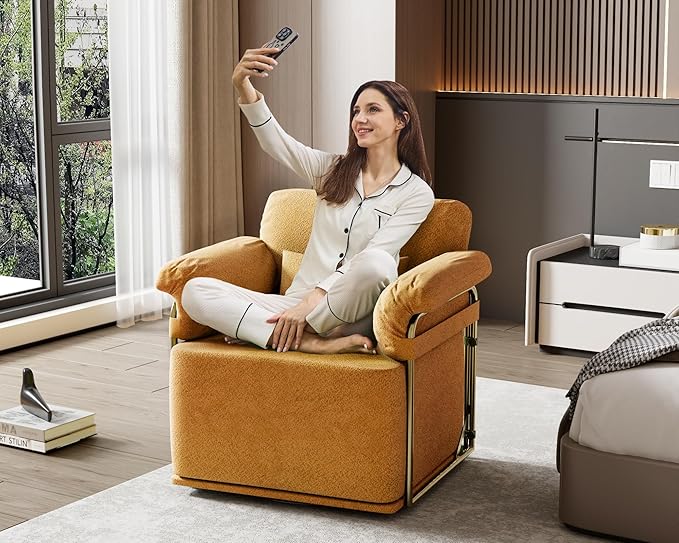 KEIKI Modern Comfy Swivel Accent Reading Chair - Image 4