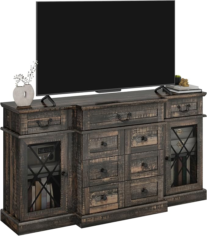 YITAHOME Television Stand for 65/55 Inch TV, Farmhouse TV Stand by YITAHOME