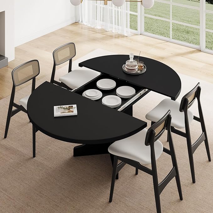 Feonase 59" Round Extendable Dining Room Table - Image 6