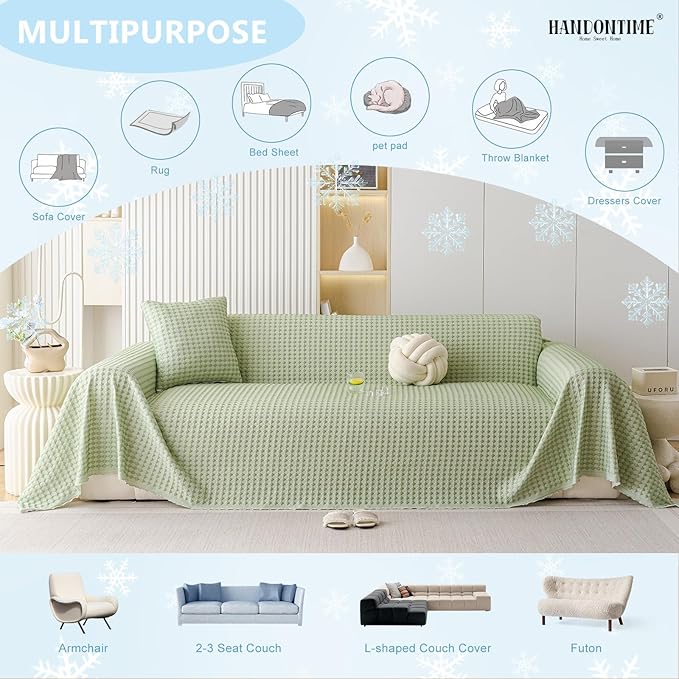 HANDONTIME Cooling Dog Couch Cover Ice Silk Washable & Breathable Pet Sofa - Image 4