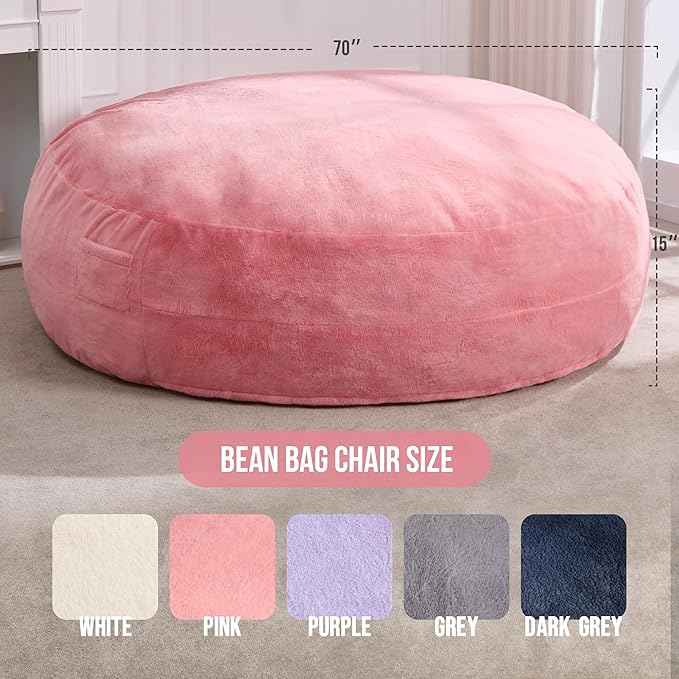 Hobestluk 6ft Bean Bag Chairs for Adults Large Beanbag Chair - Image 2