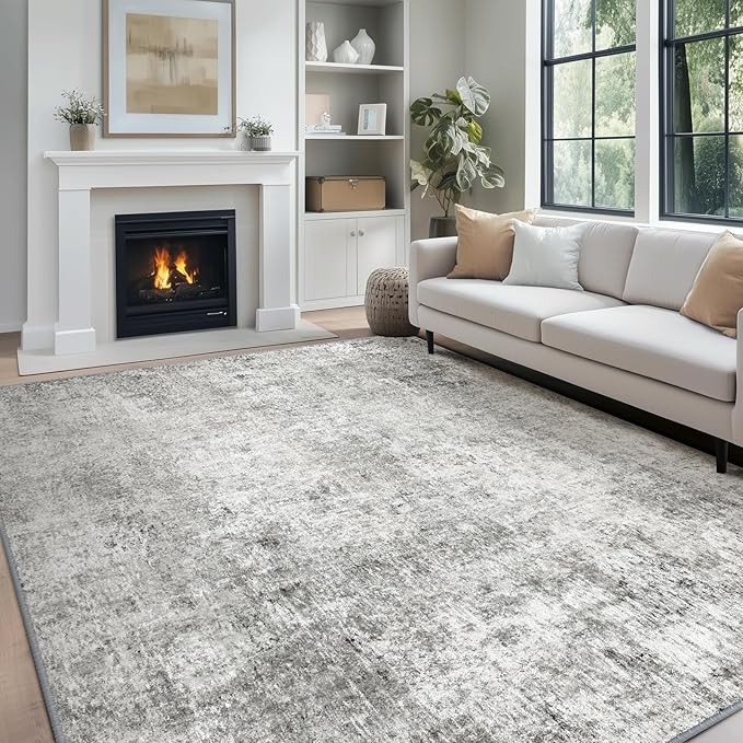 Washable Area Rugs 5'x8' Non-Slip Modern Abstract Soft - Image 9