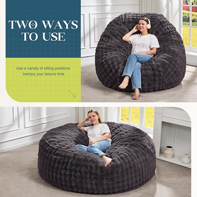 Hobestluk Bean Bag Chairs 6ft Beanbag Chair - Image 3