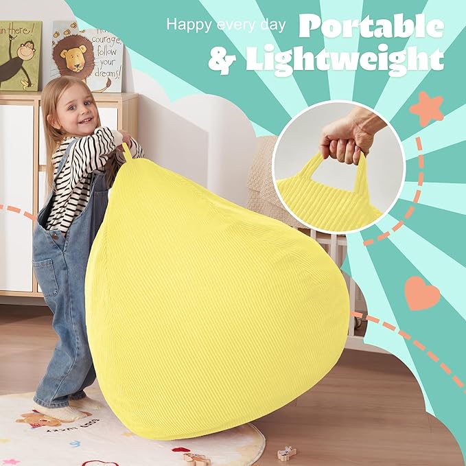 HABUTWAY 2 FT Bean Bag Chair, Giant Bean Bag Chairs, Big Bean Bags - Image 6