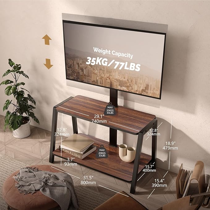 FITUEYES Wood TV Stand with Mount - Image 2