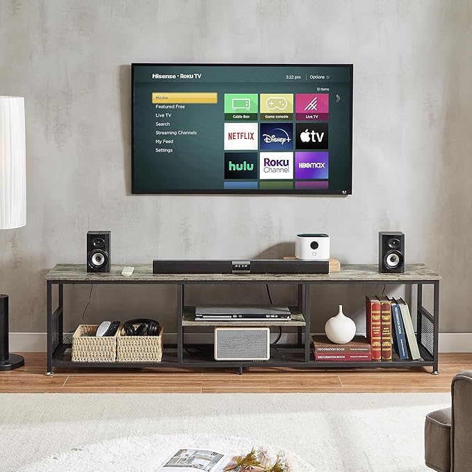 VECELO TV Stand with Power Outlets - Image 6