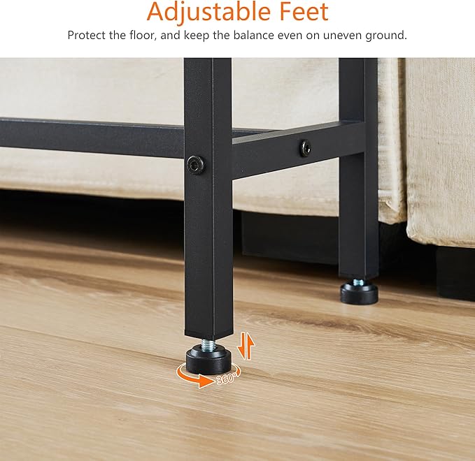 41.7" Console Table Behind Couch, Industrial Narrow Sofa Table - Image 7
