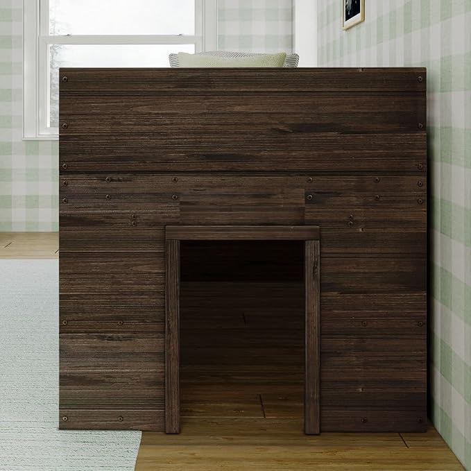 Max & Lily Modern Farmhouse Low Loft Bed, Twin Bed Frame - Image 6