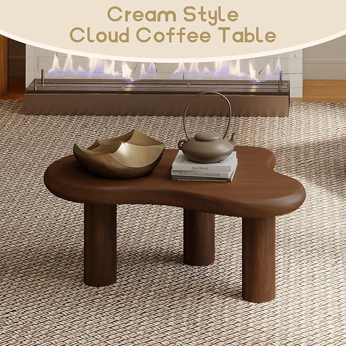 HollyHOME Cloud Coffee Table, Unique Design Accent Table - Image 5