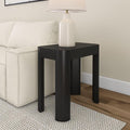 Plank+Beam Modern Rounded Rectangular Side Table, Solid Wood End Table by PlankBeam