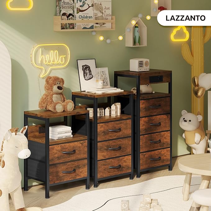 NightStand Bedside Charging Table Bedroom - Image 8