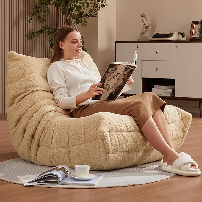 Bean Bag Chairs for Adults Giant Bean Bag Chair Memory Foam BeanBag Chair Big - Image 3