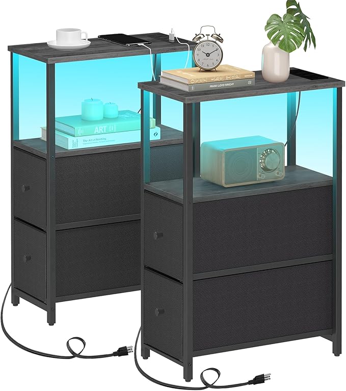 TUTOTAK Small Narrow LED End Table by WelcometotheTUTOTAKHome