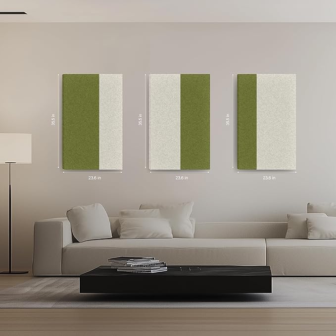 3-Pack Stitched Fabric Acoustic Panels Sound Absorbing, 3-Piece 35.5x23.6 - Image 2