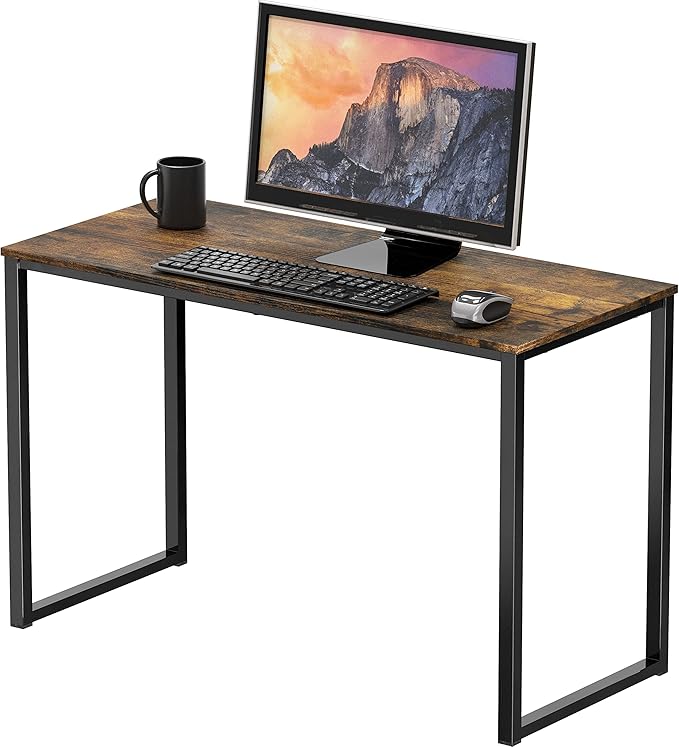 SHW Mission 32-Inch Home Office Computer Desk, Rustic Brown by SHW