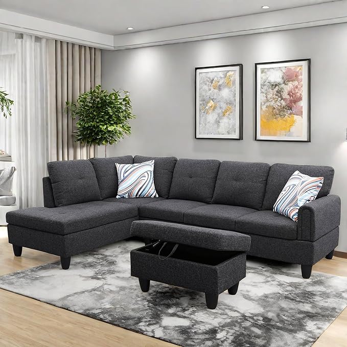 Convertible Sectional Couch, Large L Shaped Couch - Image 4