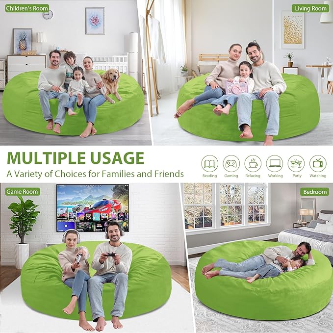 7FT Bean Bag Chair, Large Bean Bag Chairs - Image 5