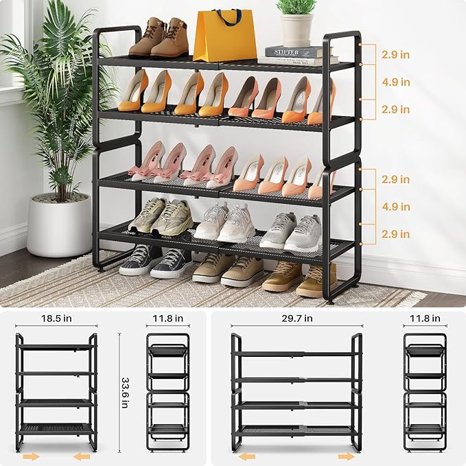 Shoe Rack - Expandable Shoe Organizer - Image 3