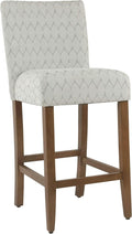 HomePop Upholstered Counter Height Barstool, Textured Grey by HomePop