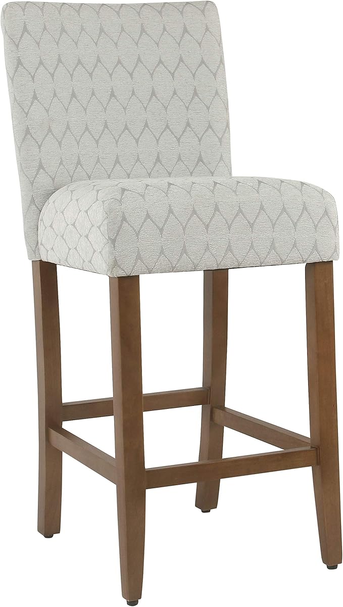 HomePop Upholstered Counter Height Barstool, Textured Grey by HomePop