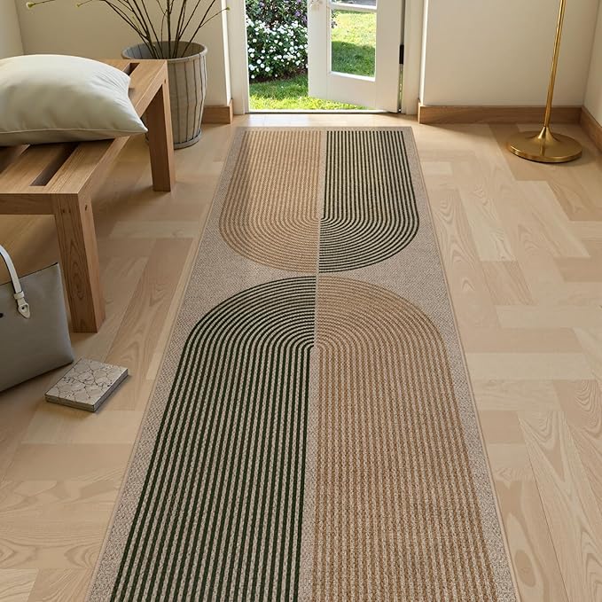 Lahome Modern Rainbow Easy Jute Rug, 2x8 Hallway Runner Washable Rugs by Lahome
