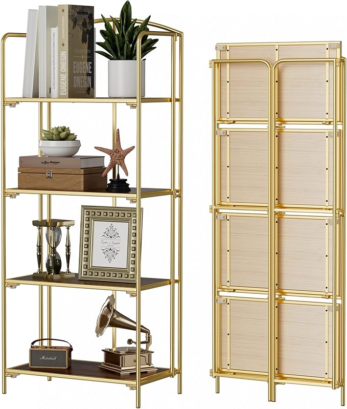 Crofy No Assembly Folding Bookshelf by CrofyLLC