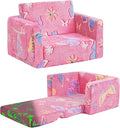 Toddler Chair Comfy, 2-in-1 Soft Toddler Couch Fold Out by inhand