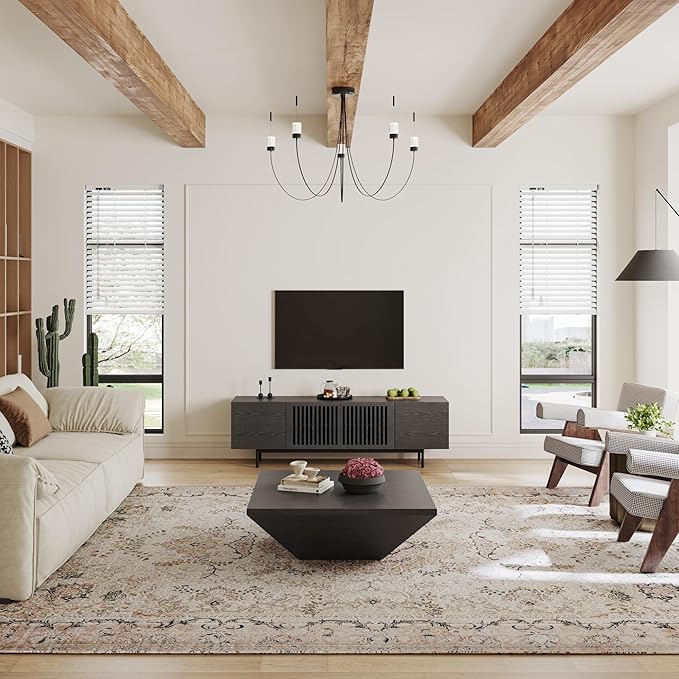 POVISON Full Assembled Mid-Century Modern TV Stand - Image 7