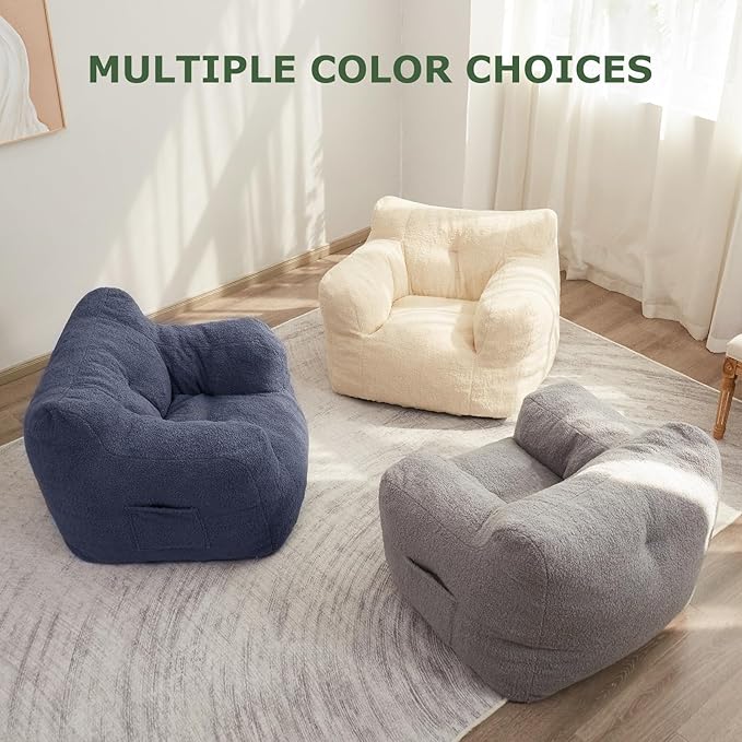 HIGOGOGO Giant Bean Bag Chairs for Adults, Big Comfy Chair Sofa for Bedroom - Image 8