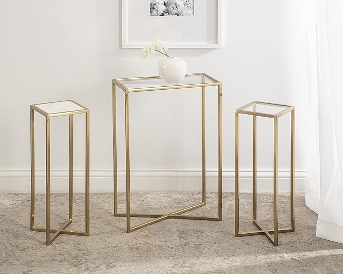 Kate and Laurel Jaspur Modern Drink Table, Decorative Glam Accent Table - Image 7