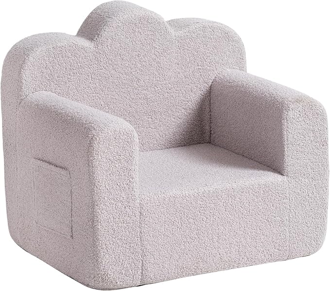 Tiita Kids Couch Sherpa Toddler Chair, Cloud-Like Comfy Kids Sofa Toddler by TiitaHome