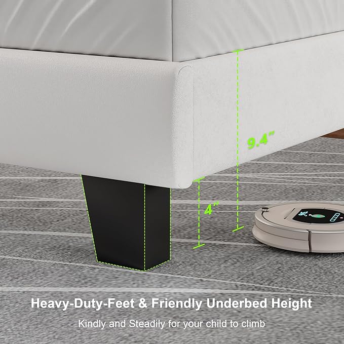 Feonase Velvet Queen Platform Bed Frame - Image 5