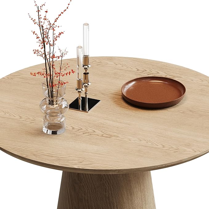 Round Dining Room Table for 4, for Kitchen, Living Room, Small Spaces, - Image 4