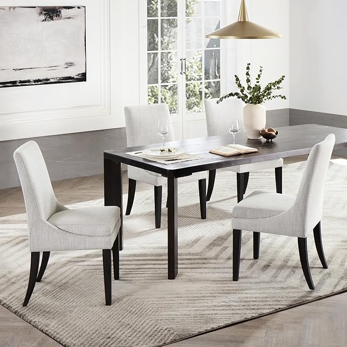 Upholstered Dining Chairs Modern Sidechair Performance Fabric High Back - Image 2
