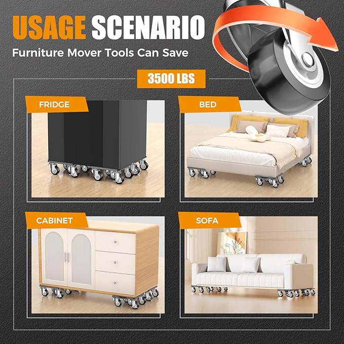 2000LBS Heavy Duty Furniture Dolly & Mover - Image 7