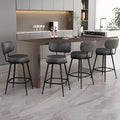 Counter Height Bar Stools, Faux Leather Kitchen Counter Stools by ErdoruLiving