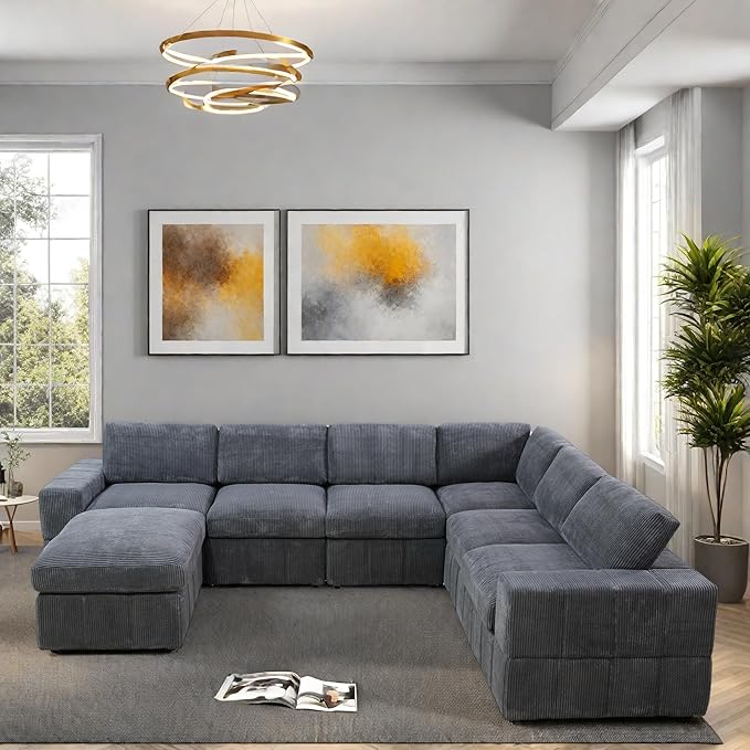 L Shaped Sectional Couches for Living Room, Modular Sectional Sofa - Image 3