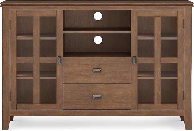SIMPLIHOME Artisan SOLID WOOD 53 Inch Wide Contemporary TV Media Stand in - Image 4