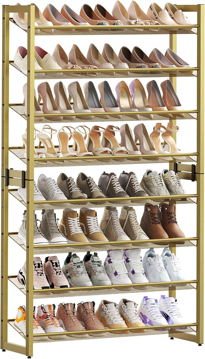 SONGMICS Shoe Rack, 8-Tier Shoe Organizer, Metal Rack by SONGMICSbySONGMICSHOME