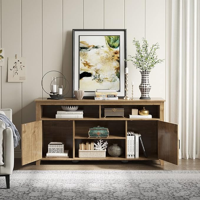 YITAHOME Television Stand for 65 Inch TV, Farmhouse TV Stand Entertainment - Image 8