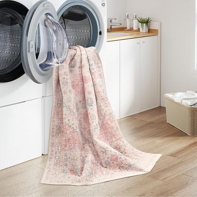 zesthome 8x10 Area Rugs for Girls Bedroom, Non-Slip Backing Washable Rugs - Image 6