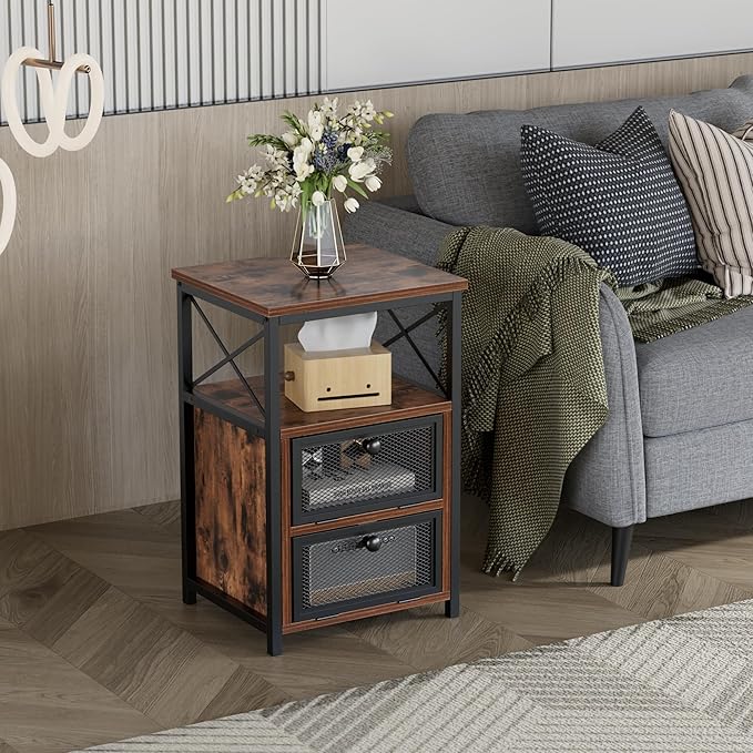 VECELO End Tables Set of 2 - Image 6