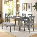 6-Piece Wooden Dining Table Set, Dining Table Set by Zevemomo