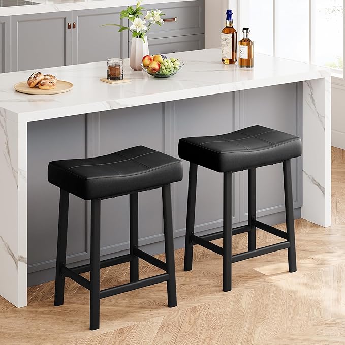 GarveeHome Counter Height Bar Stools Set of 4, 24 Inch Barstools - Image 2